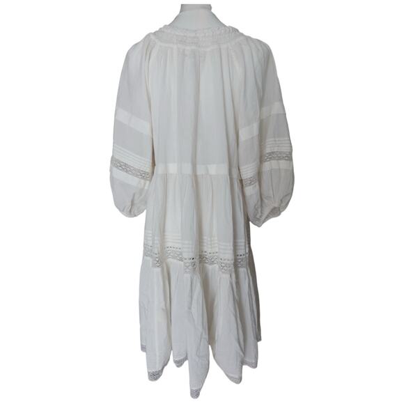 THE GREAT. The Short Nightingale Mini Dress In Cream Size 0 - Picture 14 of 14